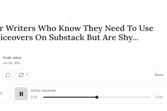 create voiceovers for your substack publication