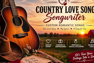 write country love songs and romantic country music