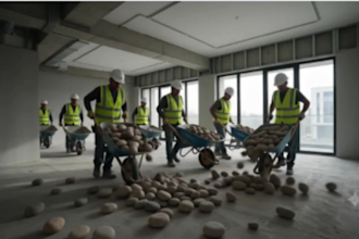 do timelapse transformation epoxy floor, interior and exterior video
