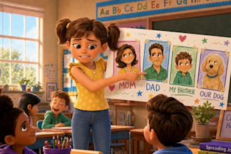 do pixar style 3d kids animation, ai kids cartoon video, 3d character animation