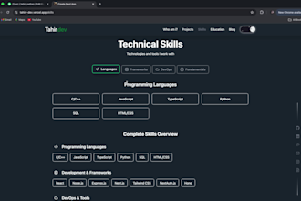 create a modern responsive portfolio website using react