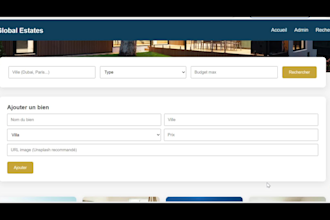 a modern real estate website, dynamic system plus admin