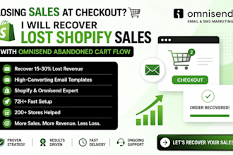recover lost shopify sales with omnisend abandoned cart flow
