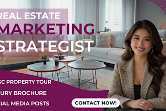 create luxury real estate marketing materials, ugc and property tours for agents