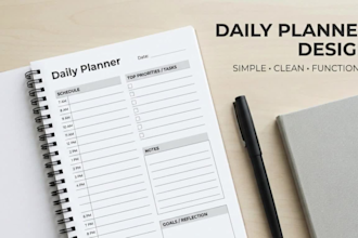 design daily weekly monthly planner, budget sheet, habit tracker