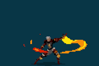 make pixel art characters and animation in high quality  for your video game