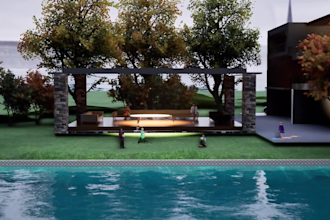 design modern house exterior and 3d architectural rendering