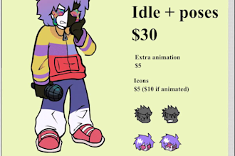 draw and animate fnf sprites for your mod