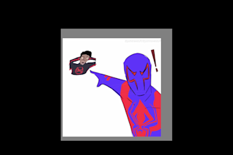 illustrate your characters in 2d simplistic styles