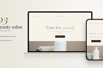 design a nail salon or beauty salon website with booking