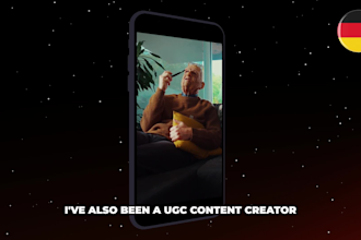 create a pro ugc and spokesperson video in german