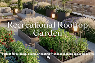 design rooftop garden for relaxation, farming or modern living
