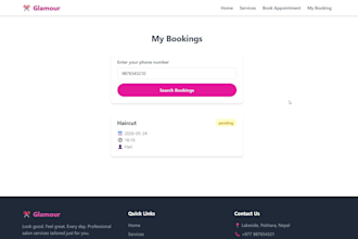 build a salon or spa booking website with flask and react