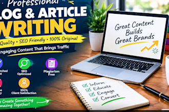 write SEO optimized articles and blog posts