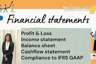 prepare balance sheet, income statement and cashflow statement as per ifrs gaap