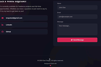 design a professional portfolio website in dark or minimal style