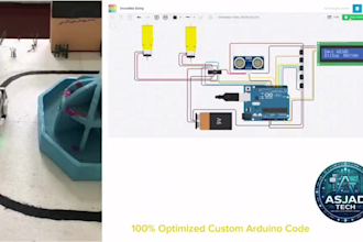 build arduino line following robot with thinkercad simulation