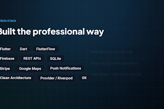 be your flutter developer and build android and ios mobile app