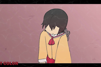 make 2d hand drawn anime character animations