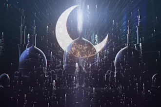 create most beautiful eid al adha greeting video