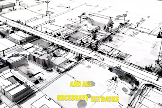 create accurate 2d site plan and plot plan for permit approval fast