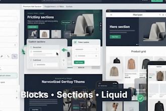 customize shopify horizon theme, blocks and sections