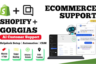 setup gorgias shopify helpdesk ai customer support ai agent and CRM automation