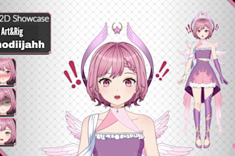 design vtuber model character nsfw vtuber live2d model rigging vtuber commission