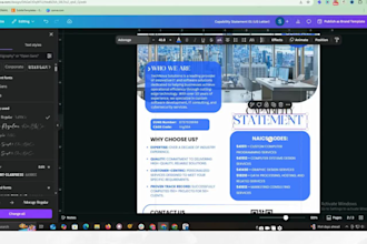 design canva  capability statement samgov government contract business flyers