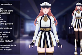 do 3d character model 3d vroid model rig and animated live2d vtuber model vrchat