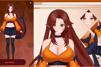 design and rig vtuber model anime 2dvtuber model vtube studio vtuber commission