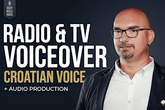record a professional croatian radio or TV commercial voiceover