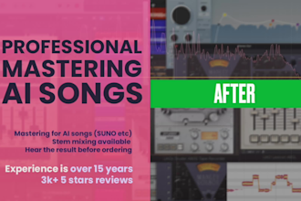 do real professional mastering for your ai song