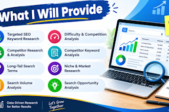 provide SEO keyword research and competitor analysis
