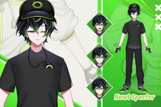 design custom vtuber models live2d vtuber rigging for streaming vrchat anime oc