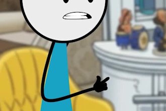 animate a funny 2d stickman video for your content