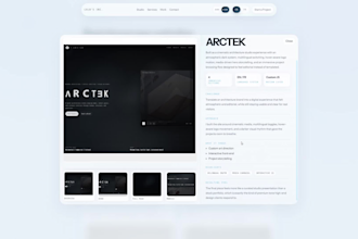 design a premium website, minimalist, modern