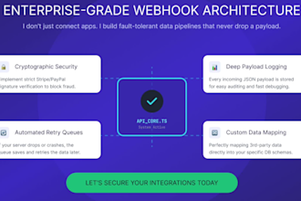 fix, debug, or build secure API integrations and webhooks