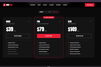 build responsive gym and fitness website design