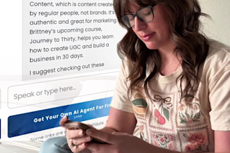 34yo female creating tech and software ugc video ads for social media