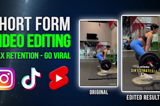 edit engaging tiktok, reels and shorts