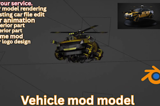 car model the exterior and interior part for 3d printing