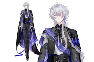 design and rig custom 2d vtuber model, live2d anime avatar for streaming