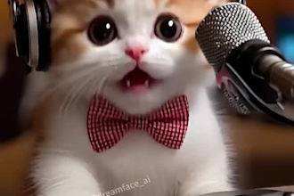 create viral ai baby video, funny baby podcast ai baby news