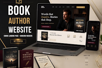 build book author website ebook author landing page create booking website