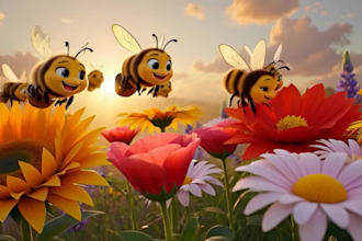 create magical 3d kids animation, nursery rhymes