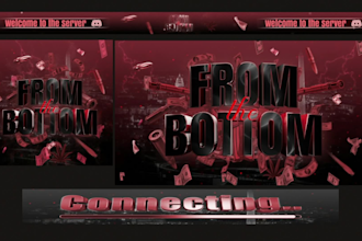 do animated rp logo, banner for discord or fivem server, loading screen, gfx
