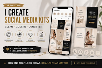 design a custom social media kit in canva