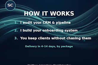 set up CRM automation and client onboarding workflows