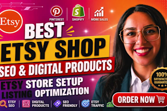 do esty shop setup esty digital products listing esty stan store shop esty SEO